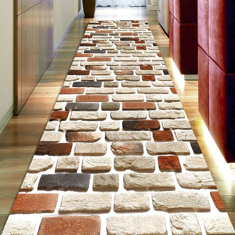 Dot Taban- 3D Parke Desenli Salon Yolluk Halısı Dod Taban - 120 x 300