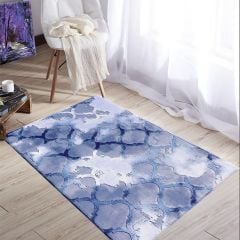 Dot Taban- Bal Küpü Lacivert Eskitme Desenli Salon Halısı