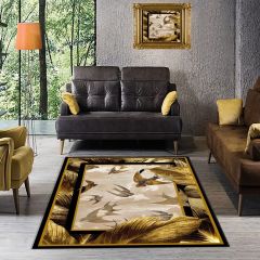 Dot Taban- Risse Halı Gold Yapraklı Salon Halısı