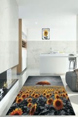 Dot Taban- Gece Çınar Altında Ayçiçek Esintili Salon Halısı