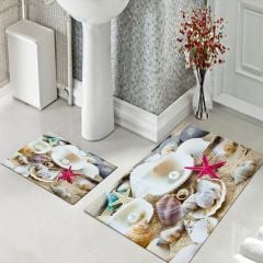 Dot Taban-  Karışık Desenli 2'li Banyo Paspası