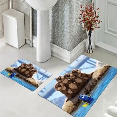 Dot Taban- Sansar Desenli 2'li Banyo Paspası