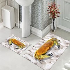 Dot Taban- Yengeç Desenli 2'li Banyo Paspası