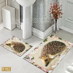 Dot Taban- Kirpi Desenli 2'li Banyo Paspası