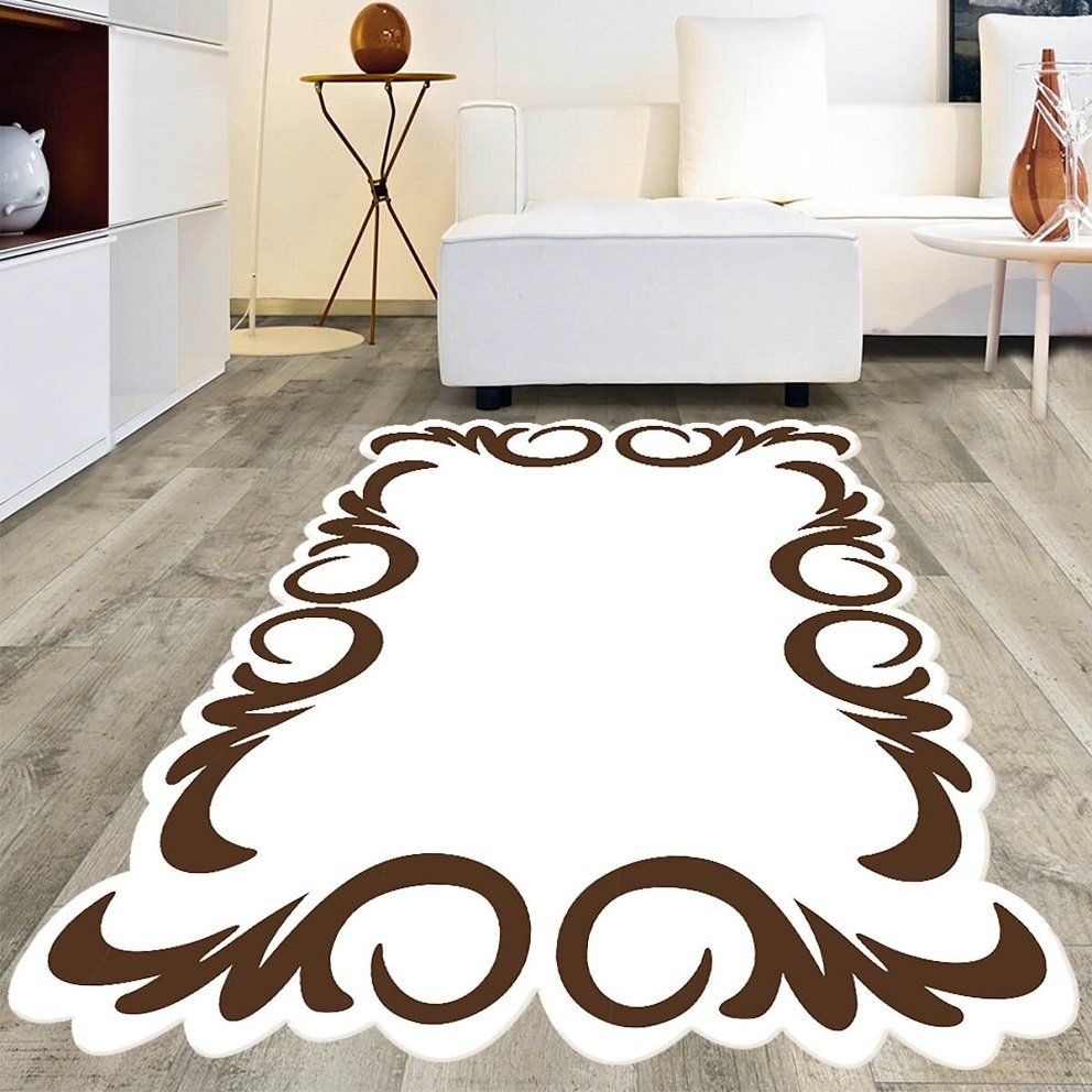 Dot Taban- Beyaz Kahverengi Renkli Salon Halısı