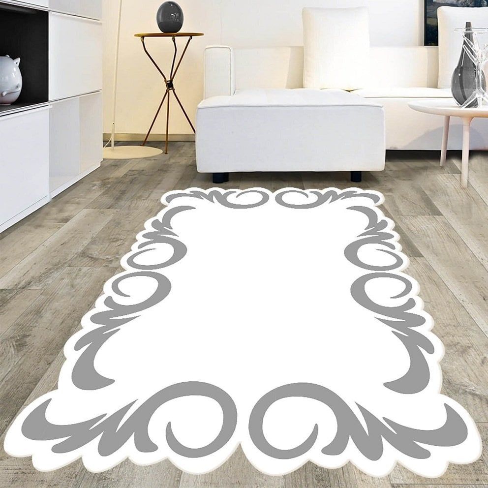 Dot Taban- Lazer Kesim Krem Gri Yolluk Ve Salon Halısı