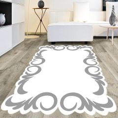 Dot Taban- Lazer Kesim Krem Gri Yolluk Ve Salon Halısı