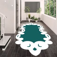 Dot Taban- Ay Model Lazer Kesim Yeşil Renkli Yolluk Ve Salon Halısı