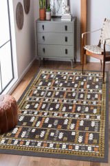 Dot Taban- Kilim Desenli Ok Figürlü Salon Halısı