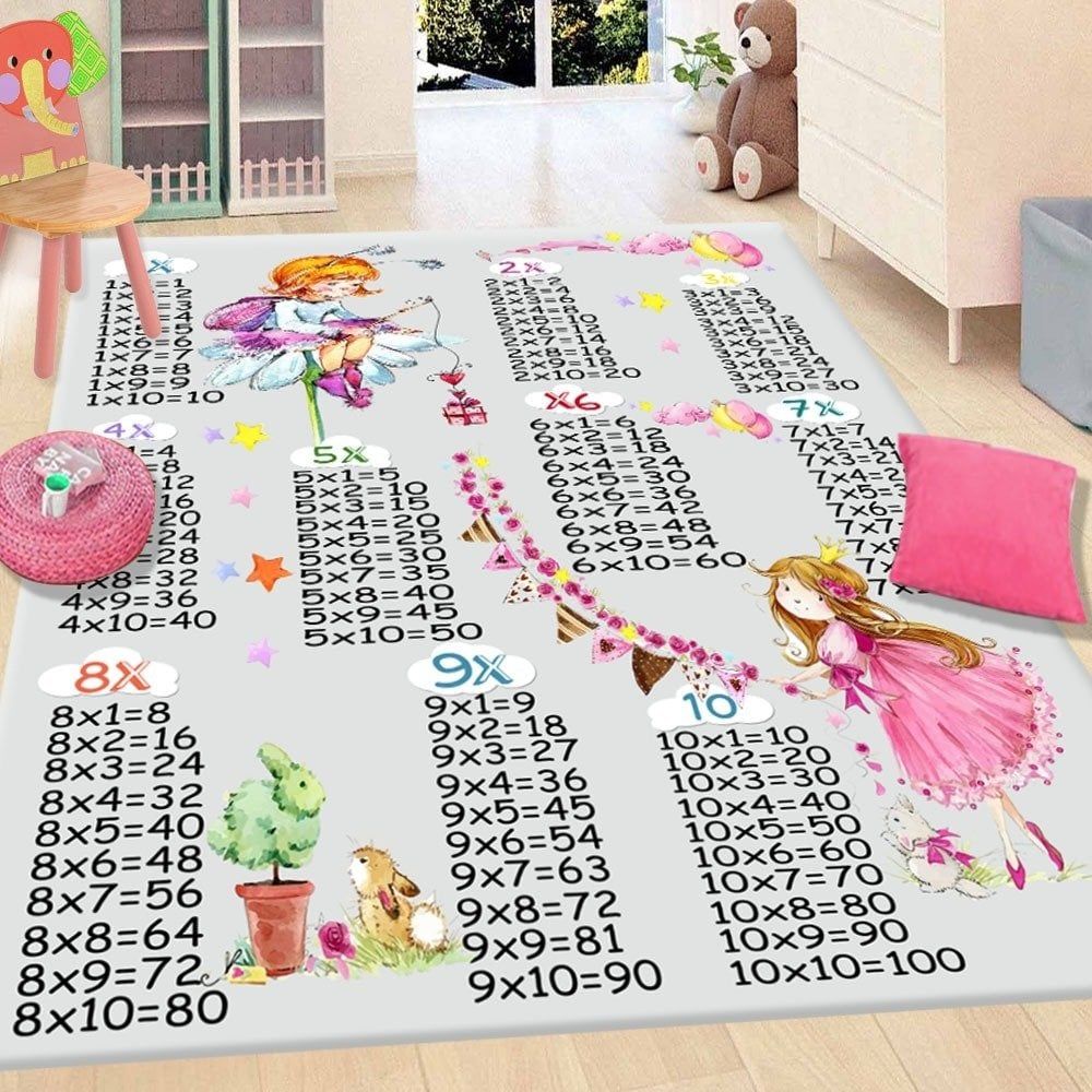 Dot Taban- Çarpım Tablosu Desenli Çocuk Halısı