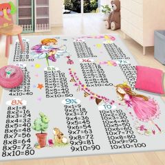 Dot Taban- Çarpım Tablosu Desenli Çocuk Halısı
