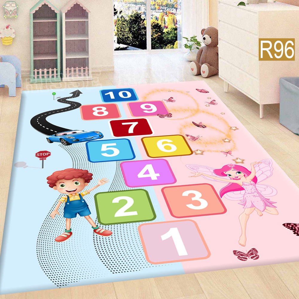 Dot Taban- Erkek Ve Kız Seksek Çocuk Halısı Dod Taban - 80 x 300