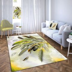 Dot Taban- Tüy Desenli Gold Yeşili Salon Halısı