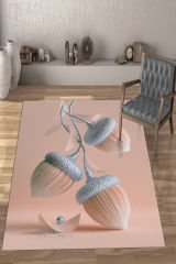Dot Taban- Salkım Desenli Pembe Renkli Salon Halısı