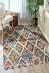 Dot Taban- Vintage Piramit Desenli Salon Halısı