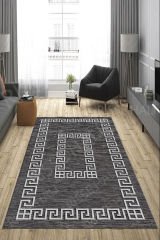 Dot Taban- Decozade Kaydırmaz Antrasit Gri Makinede yıkanır leke tutmaz Salon Halısı