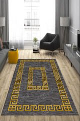 Dot Taban- Decozade Kaydırmaz Gold Gri Makinede yıkanır leke tutmaz Salon Halısı