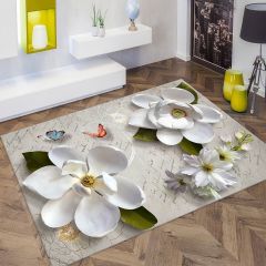 Dot Taban- 3D Şiir Desenli Salon Halısı