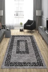 Dot Taban- Decozade Kaydırmaz Siyah Gri Makinede yıkanır leke tutmaz Salon Halısı