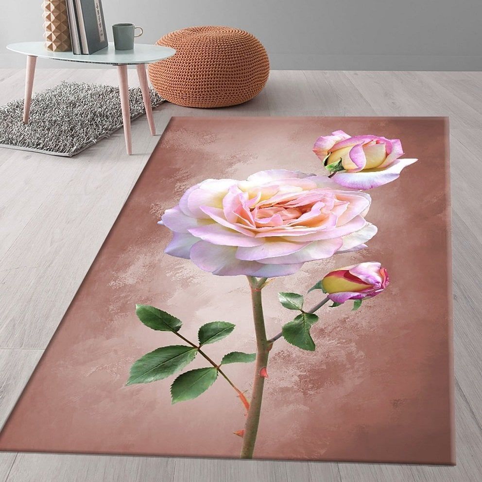 Dot Taban- Dikenli Gül Desenli Salon Halısı