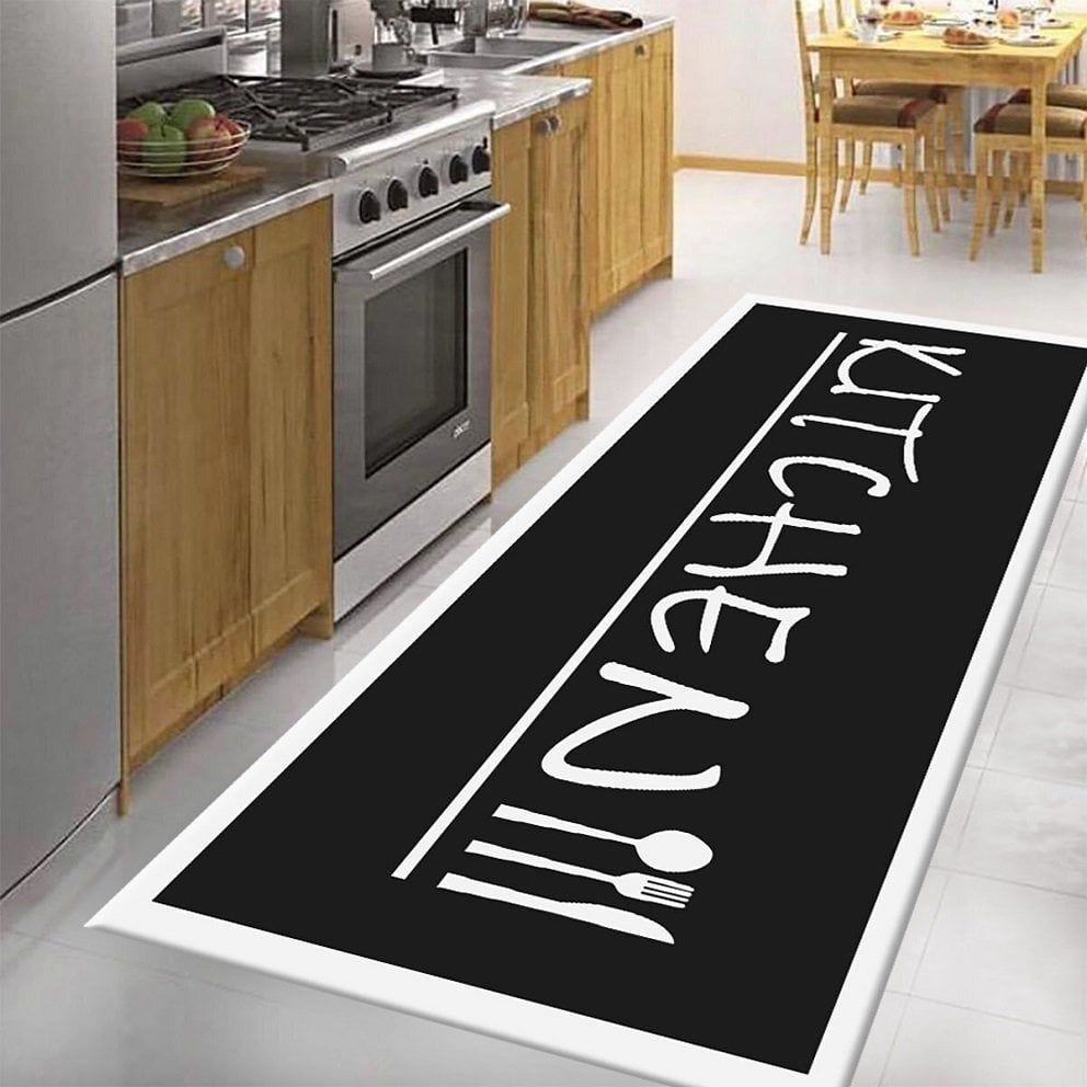 Dot Taban- Kitchen Dikdörtgen Desenli Mutfak Halısı