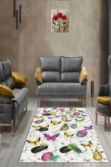 Dot Taban- Taşlı Kelebekli Salon Halısı Dod Taban - 120 x 350